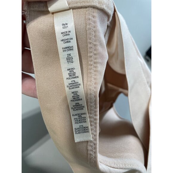 Rhonda Shear 2Pk Molded Cup Bra with Wrap Back Size 2X Black Beige Comfort 645.9 - Picture 6 of 10